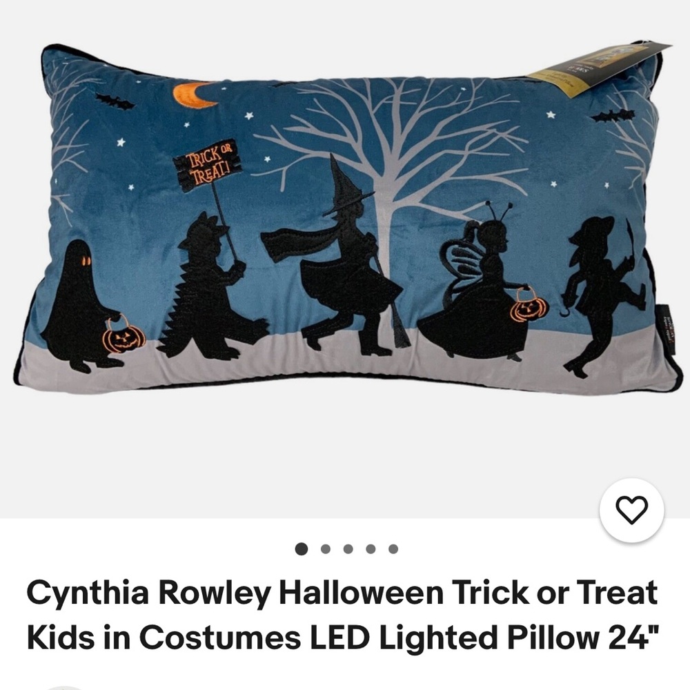 Cynthia Rowley Blue Halloween Kids Costume Pillow
Lumbar Pillow Approx 14” x 24”
